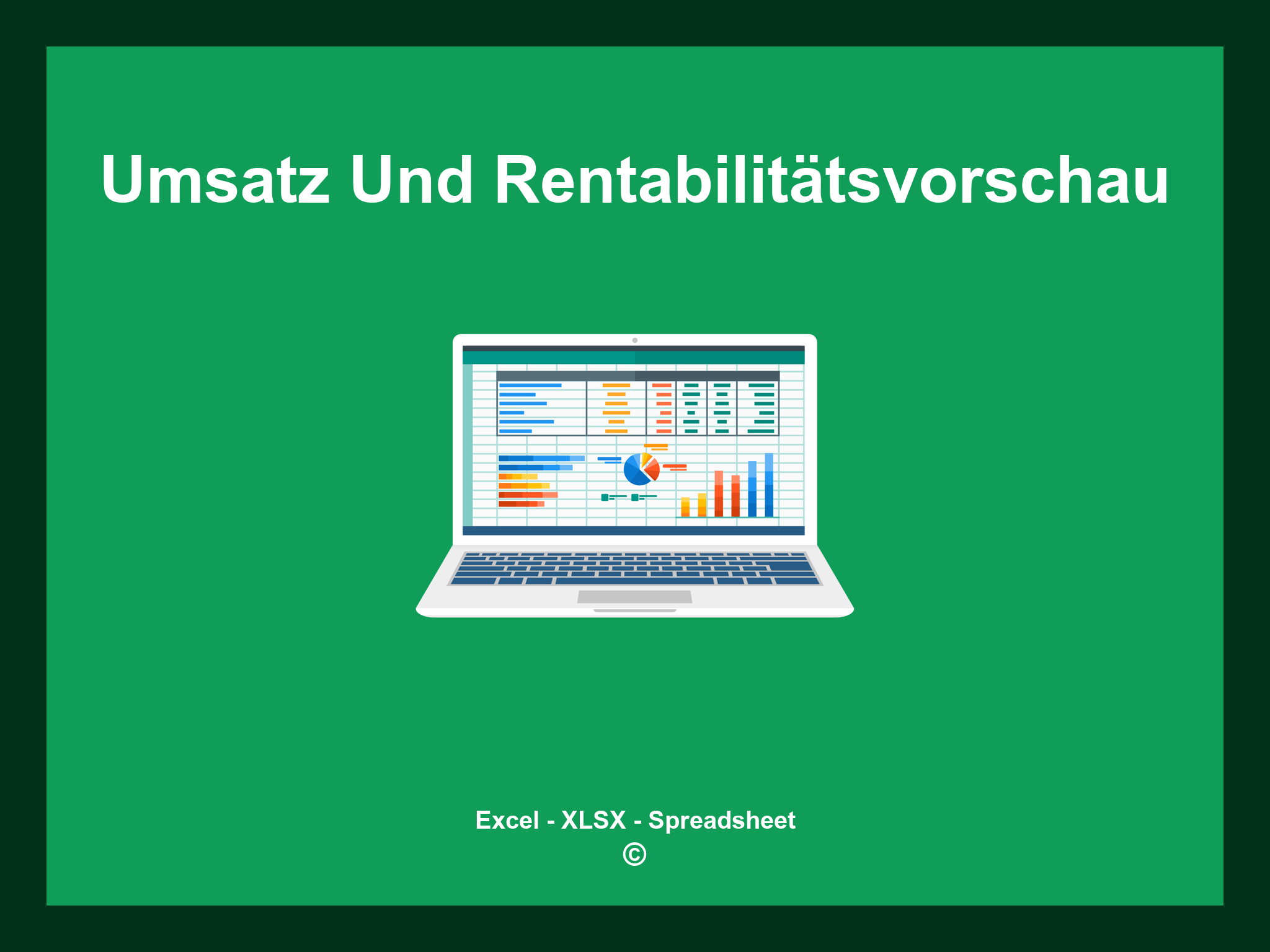 Umsatz Und Rentabilitätsvorschau Vorlage